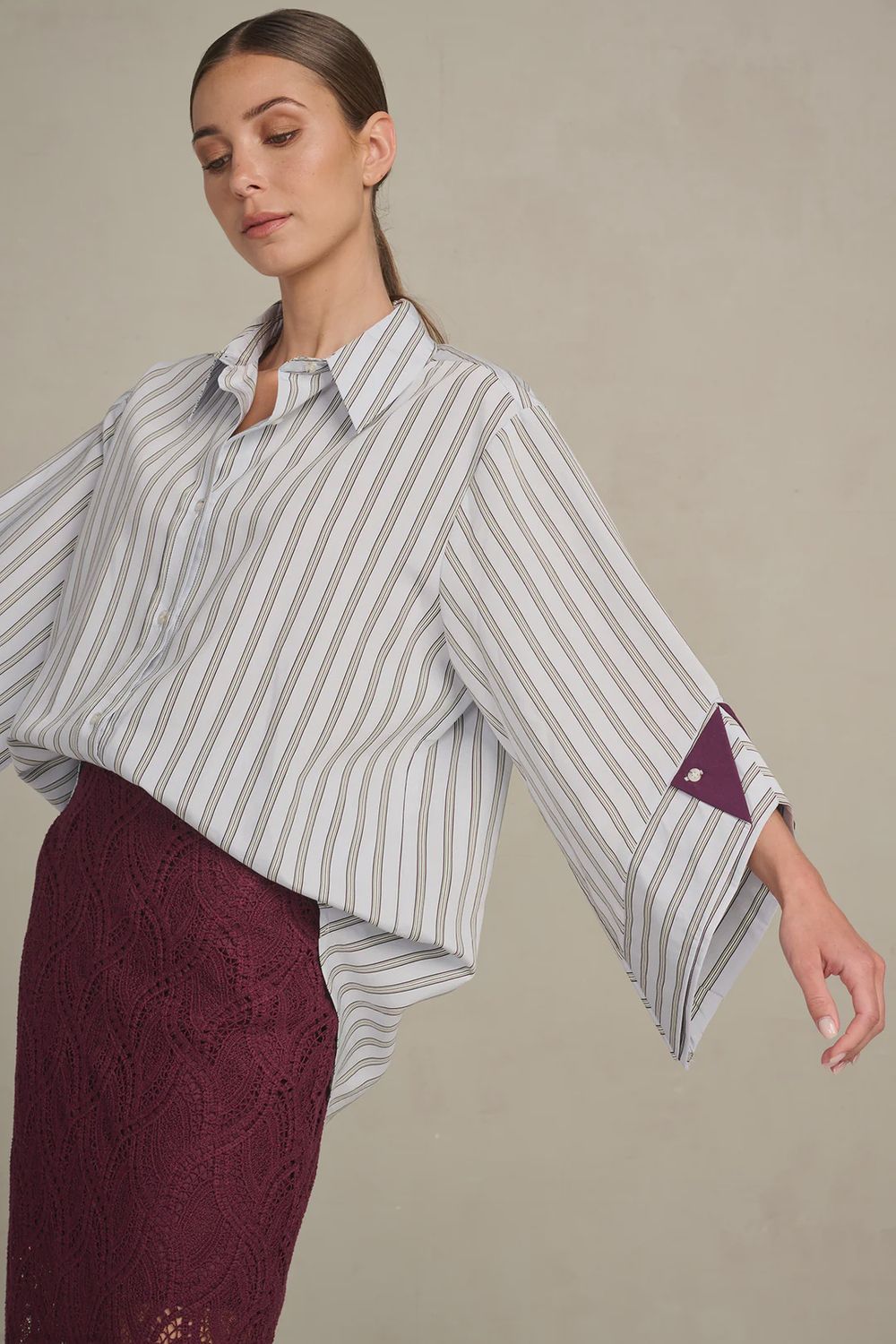 Gigi Blouse BLue Stripe