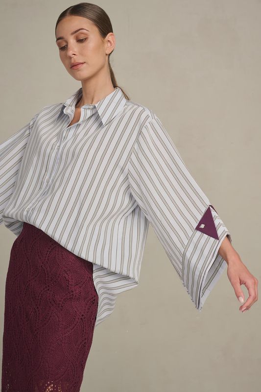 Gigi Blouse BLue Stripe