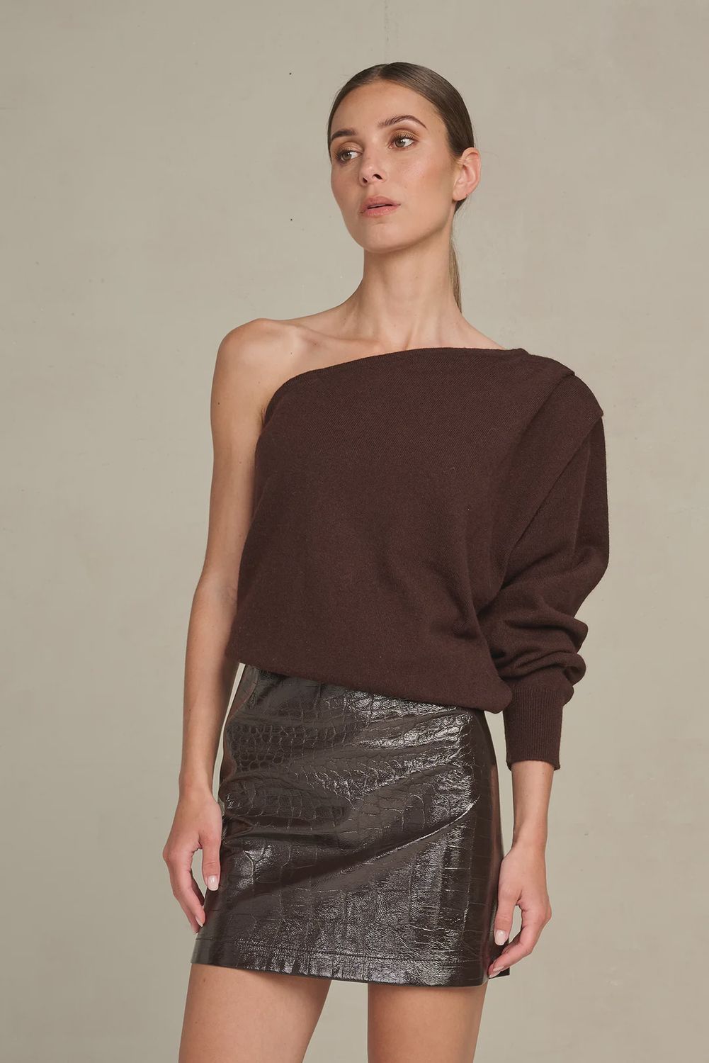 Skirt Cerelia Croco, Colour: BAROLO, Size: 34