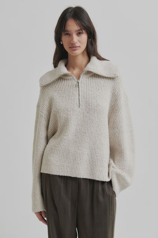 Gerda Knit Zip Collar - Summer Sandl