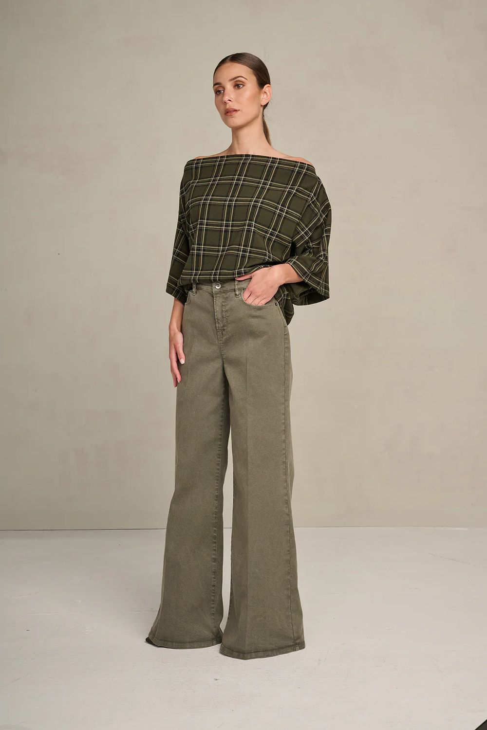 Trousers Enrica - Faded Green