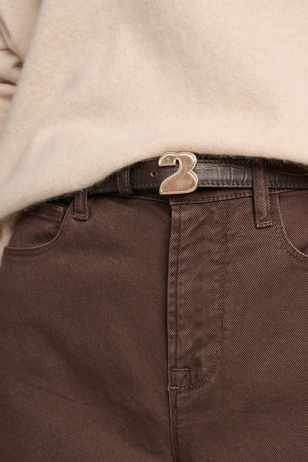 Belt Ava - Chocolat Croco