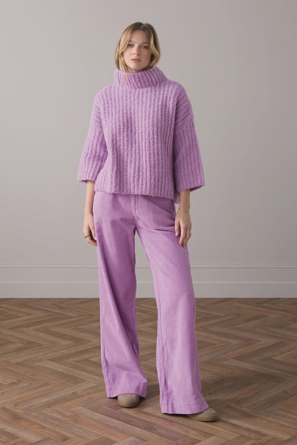 Flared Broek Corduroy - Sheer Violet