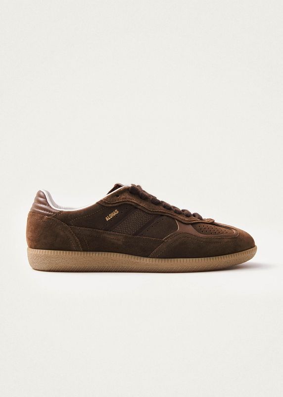 Chocolate Brown Leather Sneakers