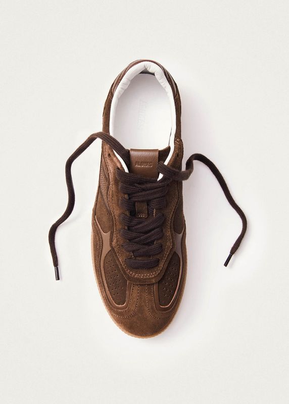 Chocolate Brown Leather Sneakers