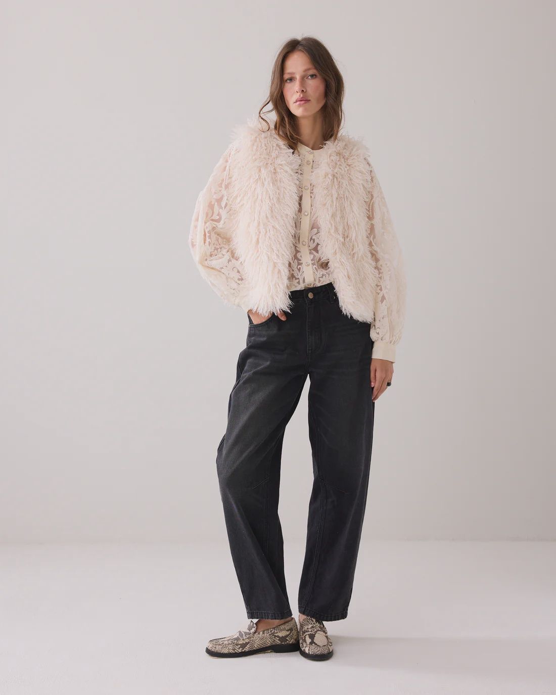 Cocoon Fit Jeans - Black Denim