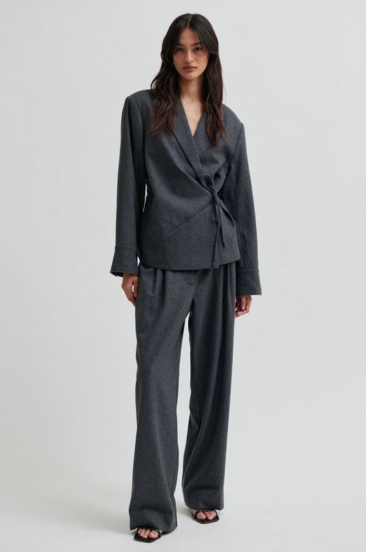 Milea Trousers - Dark Grey Melange