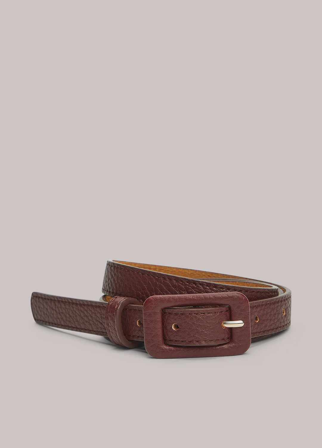 Belt Leather Buckle - Merlot