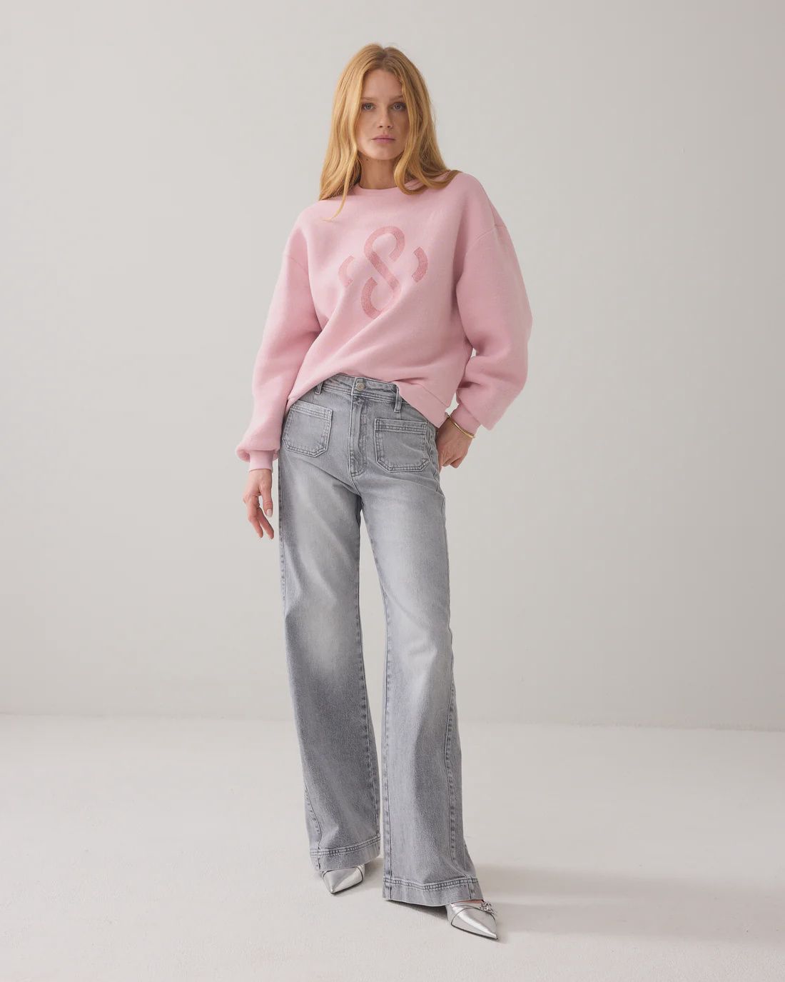 Flared Jeans - Grey denim