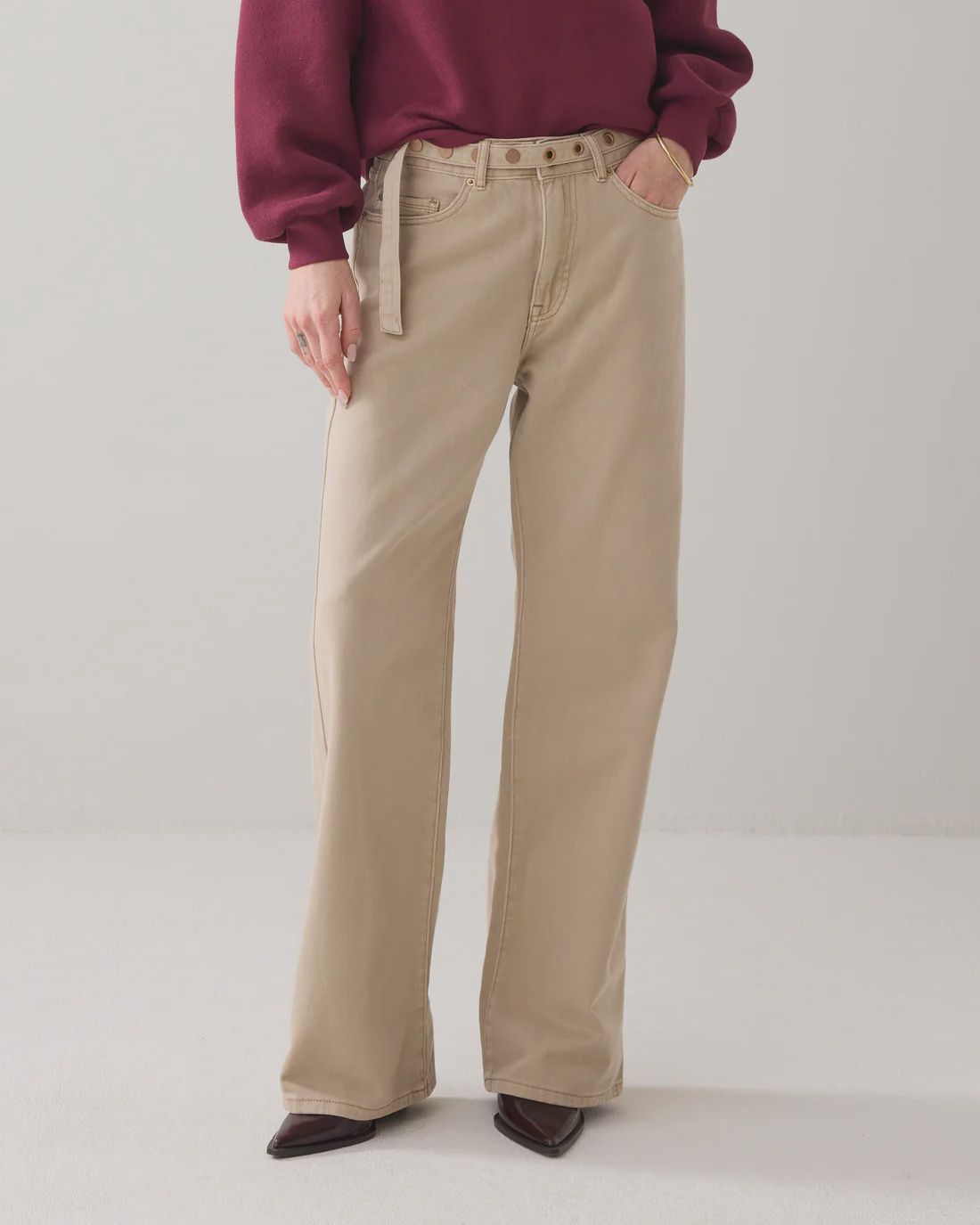 Wide Leg Jeans - Prosecco