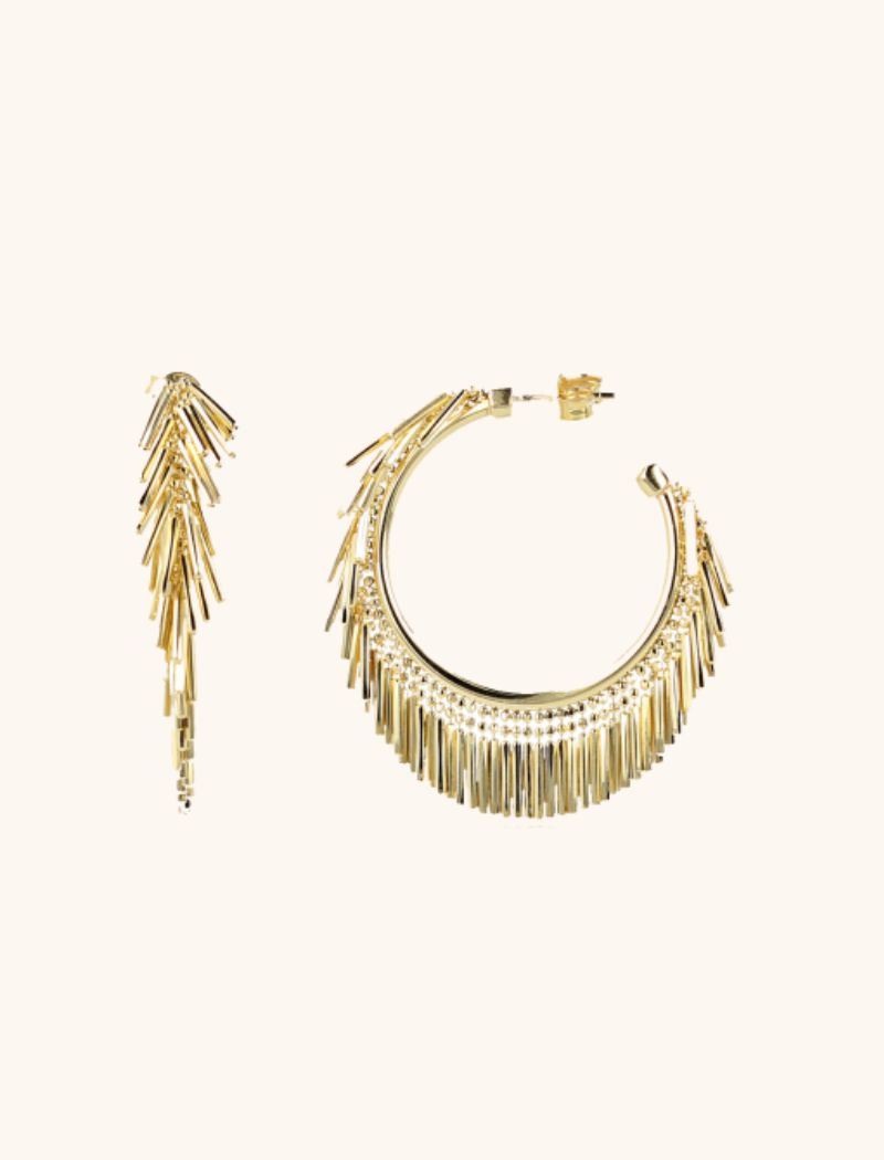 Earring Vibes Creole Round - Goud