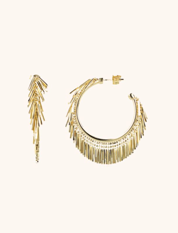Earring Vibes Creole Round - Goud