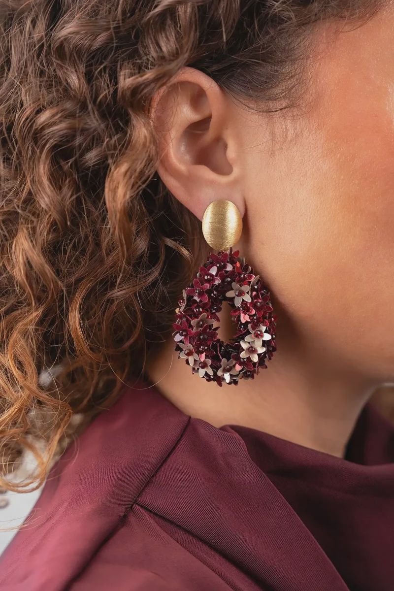 Flower Drop L - Cherry Lacquer