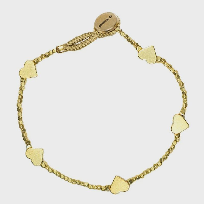 Peggy 5 Heart Bracelet - Gold