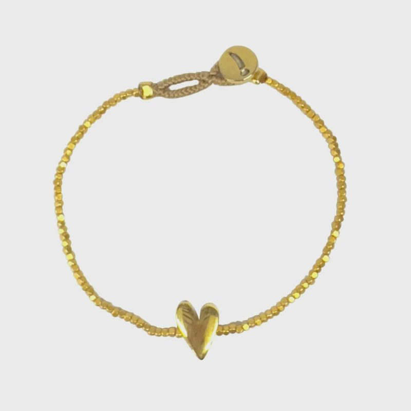 Peggy One Heart Bracelet - Gold