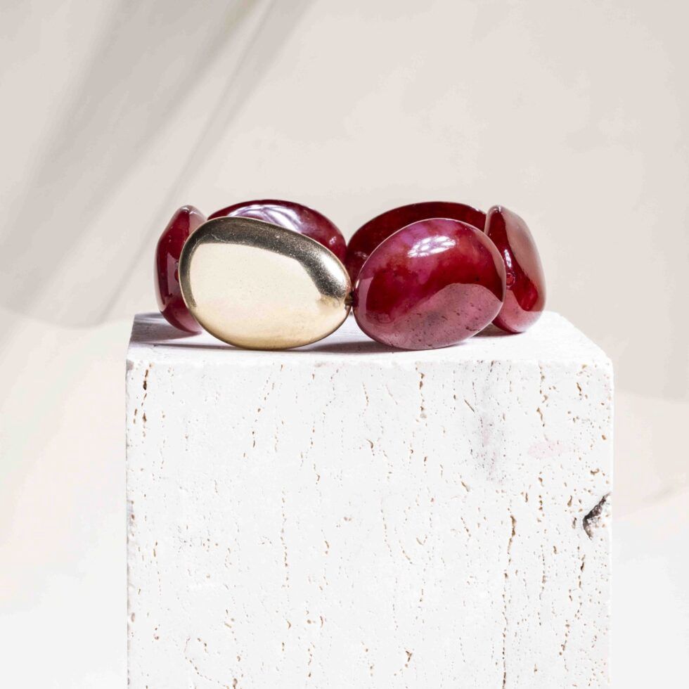 Calliope Bordeaux Kraag Armband