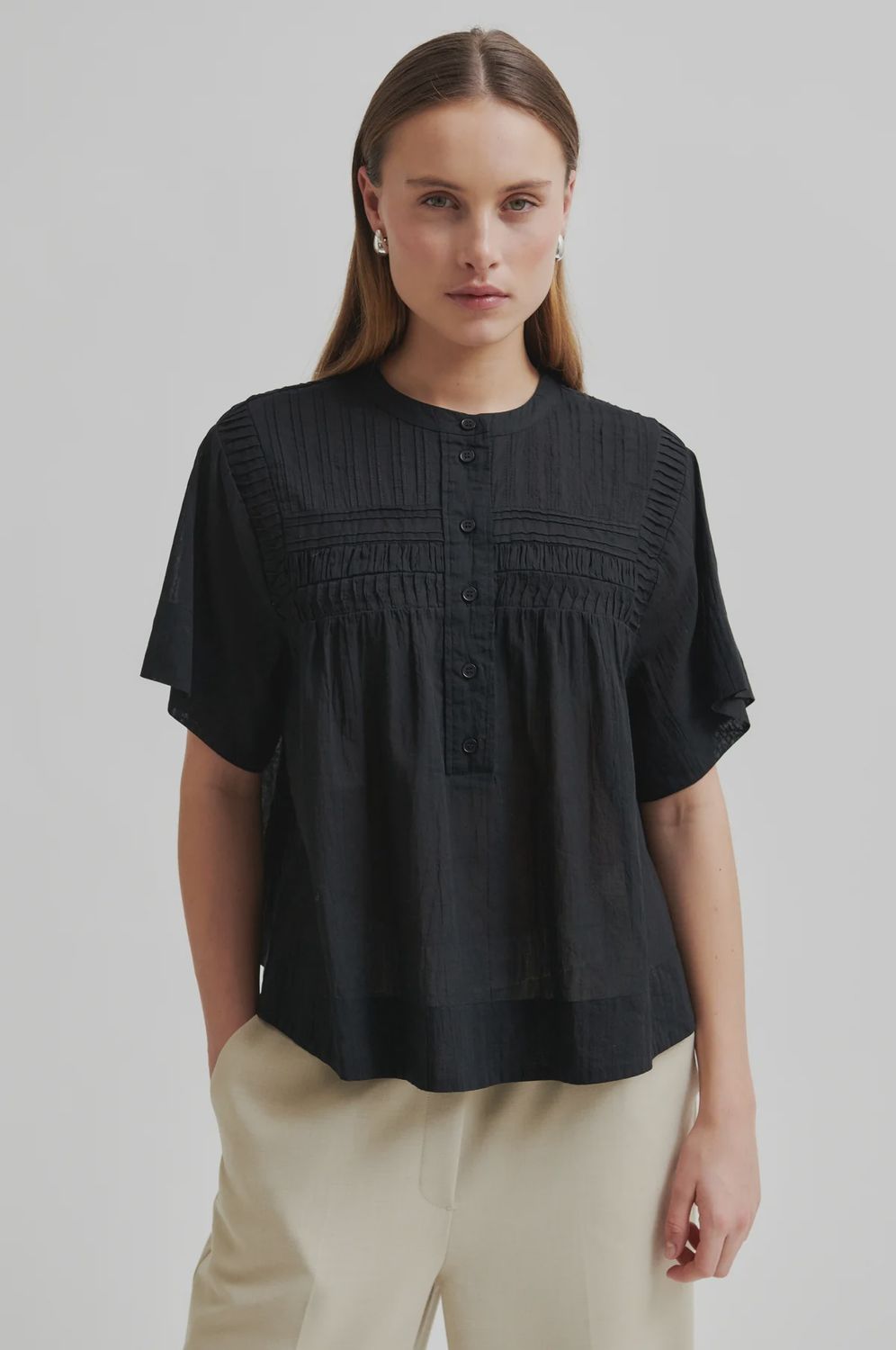 Maise SS Blouse - Black