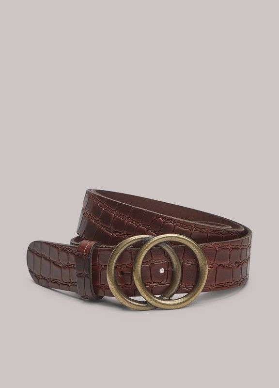 Belt Croco - Dark Chocolate