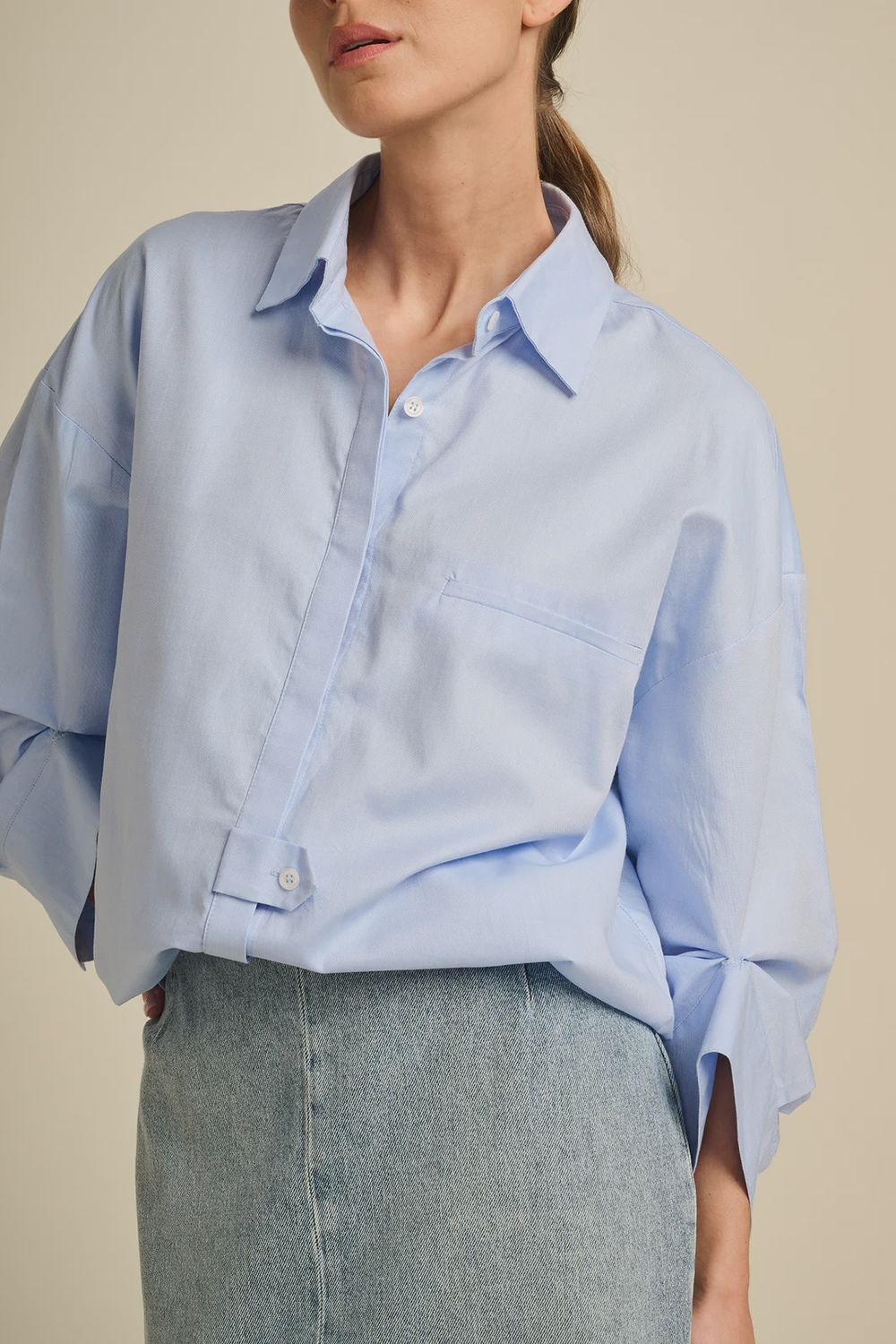 Blouse Aura Blouses, Colour: Blue, Maat: 34