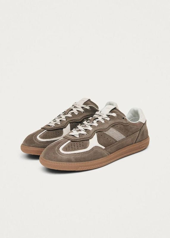 Taupe Leather Sneakers - Taupe