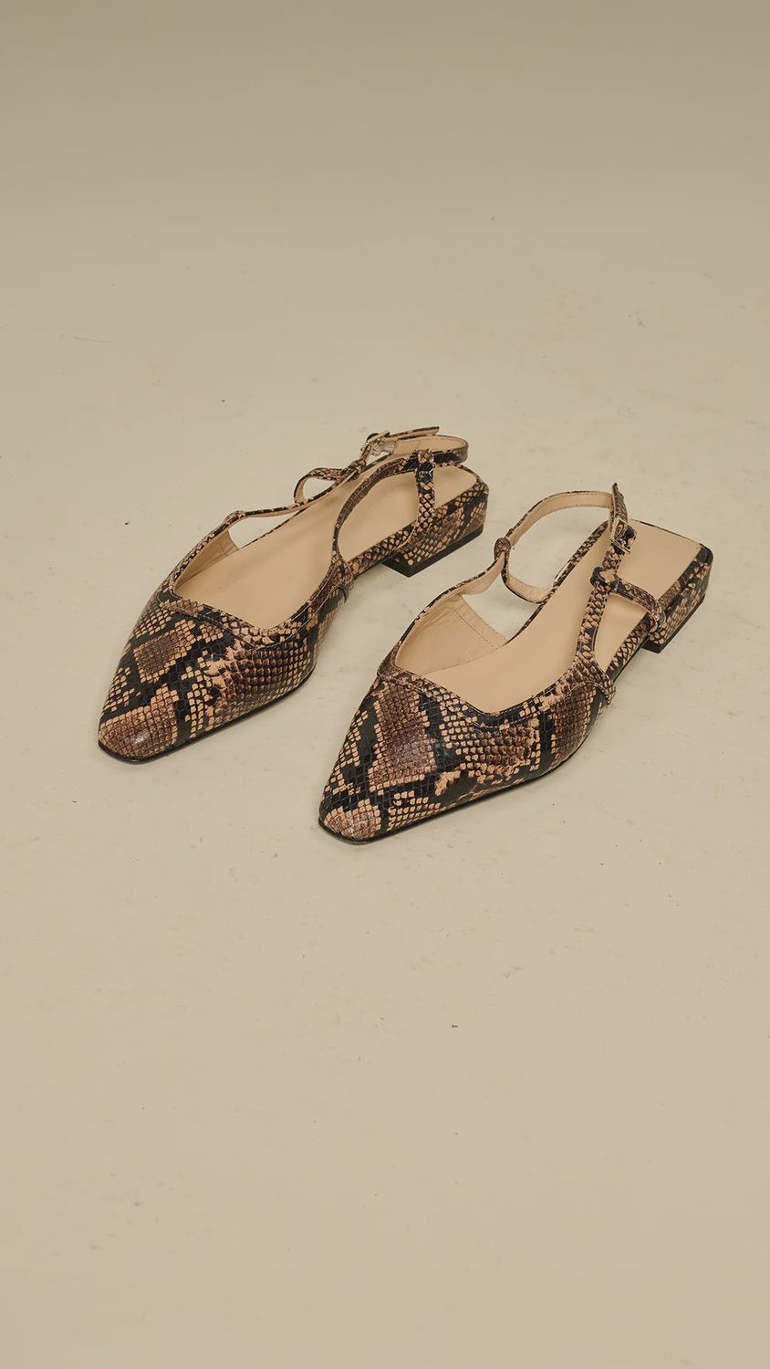 Riri Slingback - Bronze Python