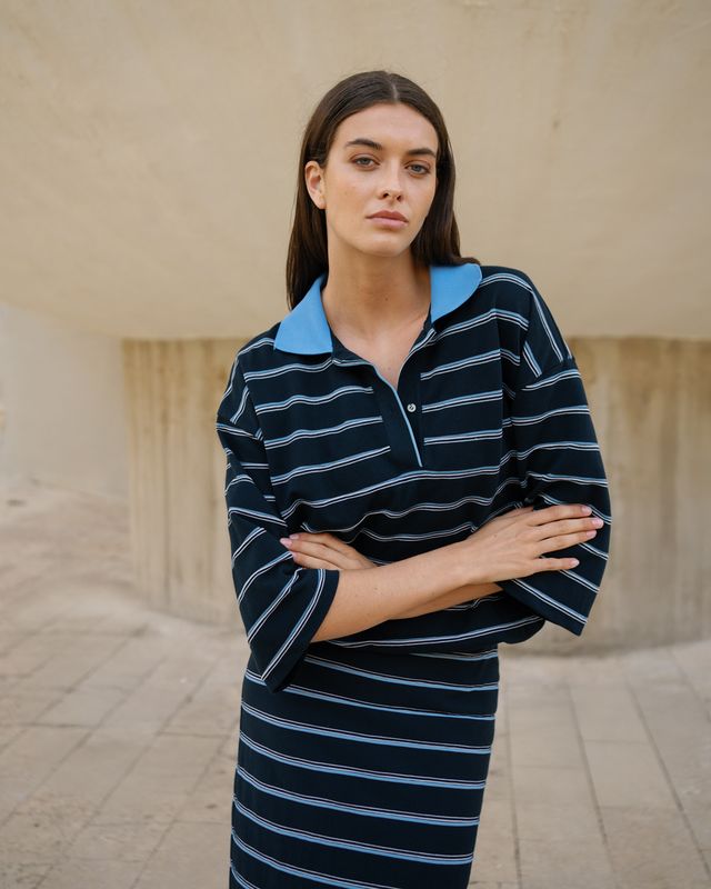 Blouse Radiance - Evening Mix Pique Stripes