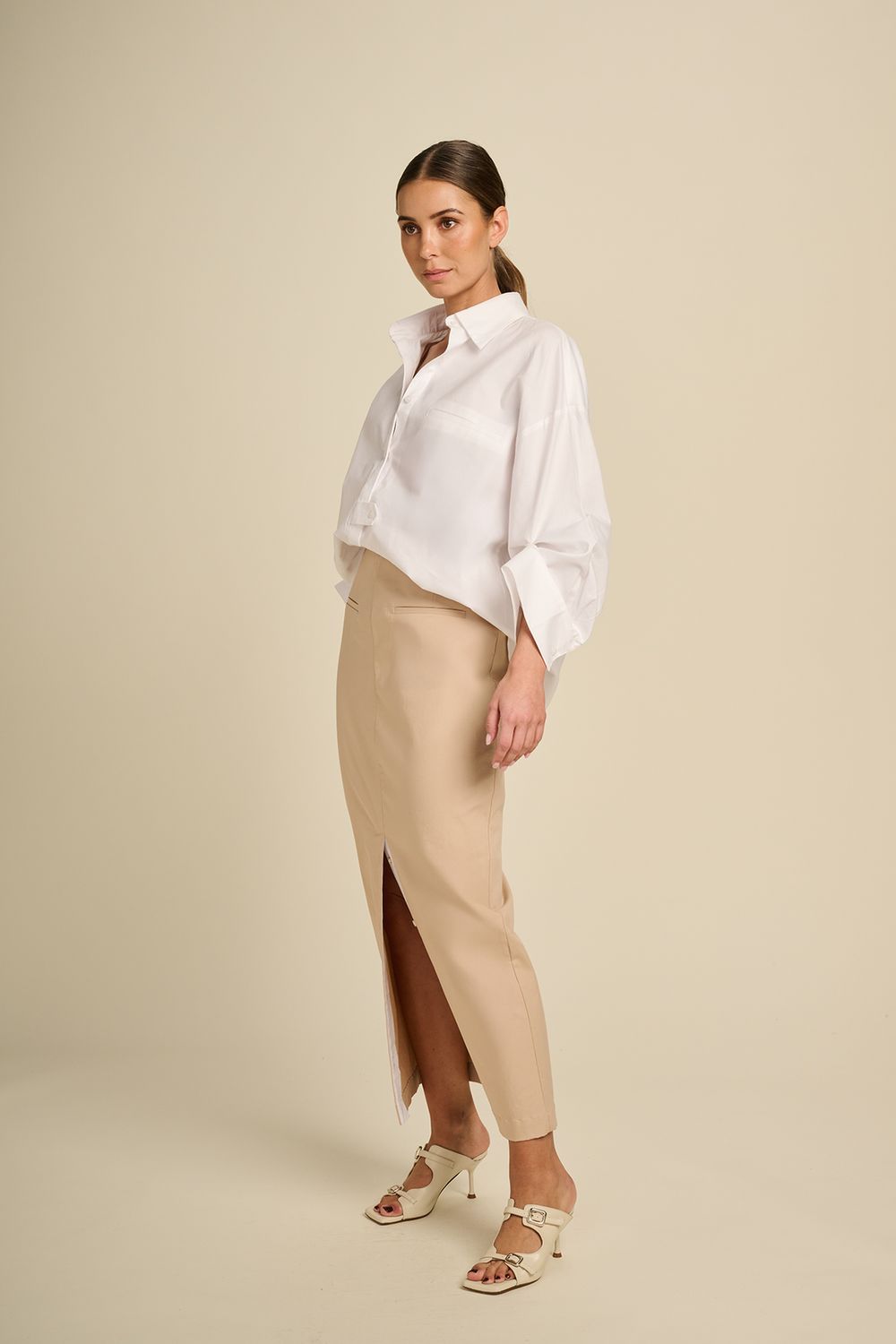 Skirt Solance - Beige Tech Cotton
