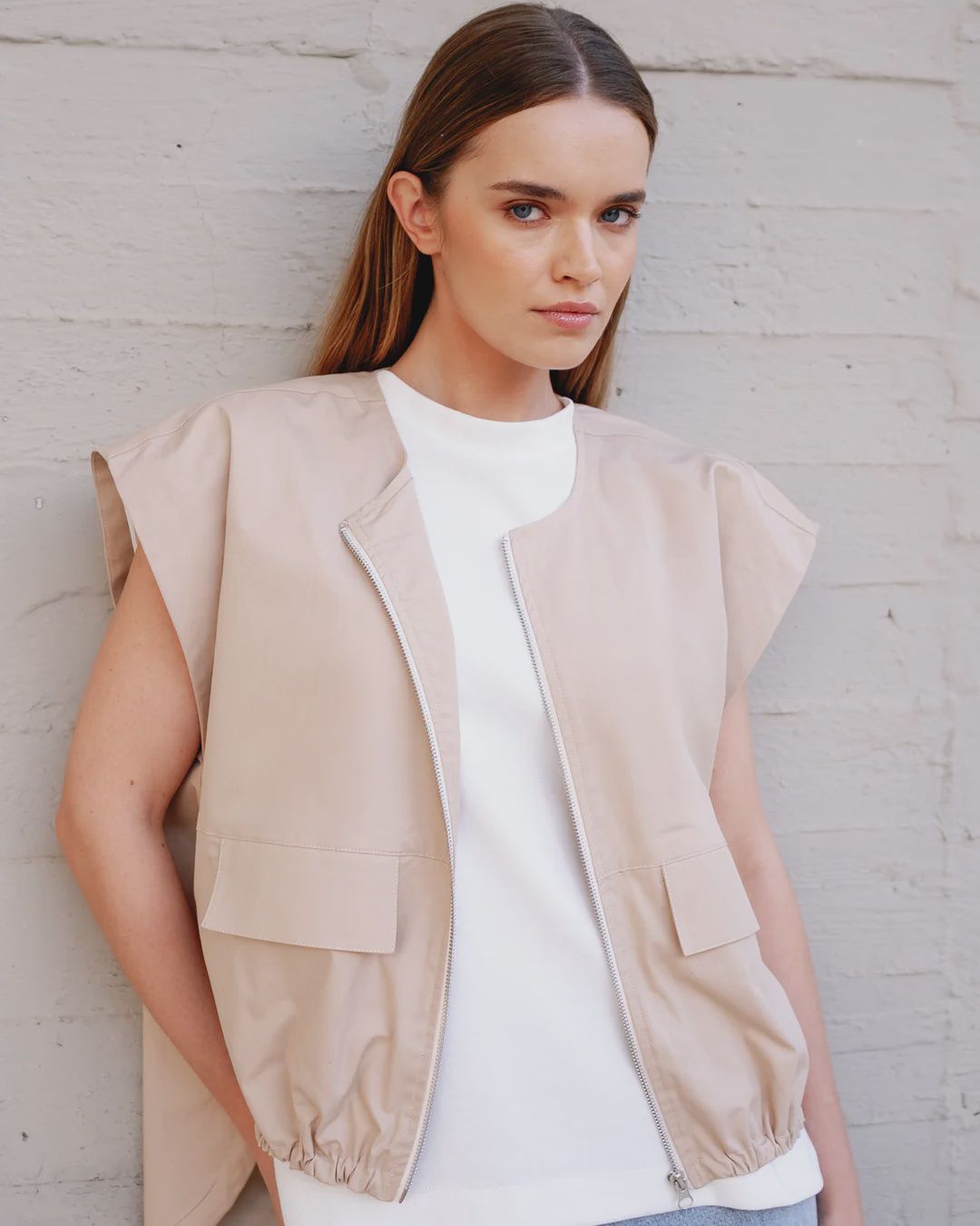 Vest Eclipse - Beige Tech Cotton