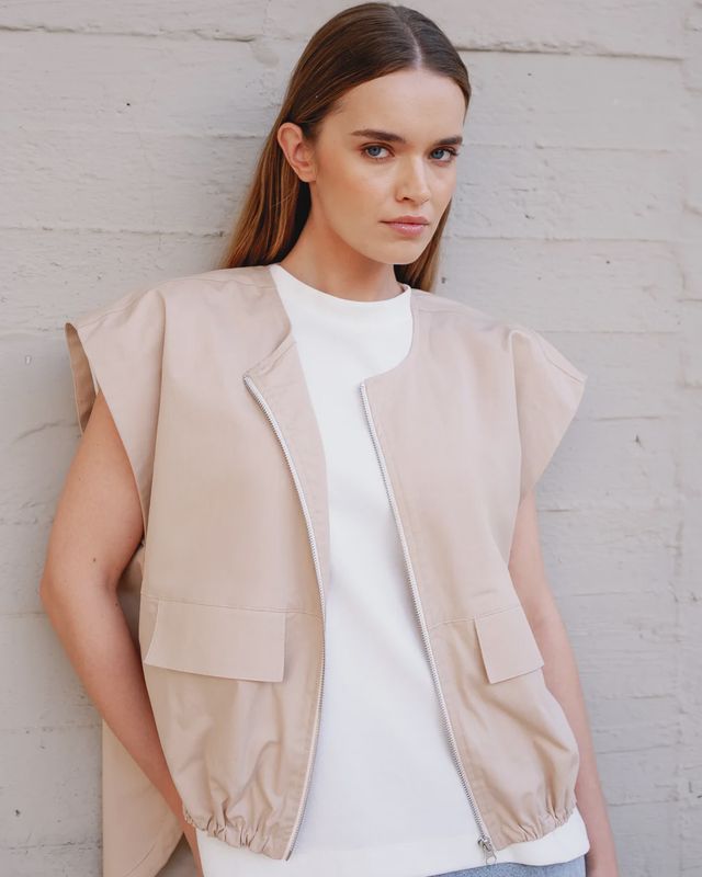 Vest Eclipse - Beige Tech Cotton