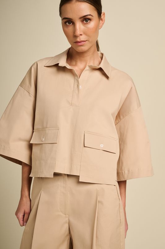 Blouse Nox - Beige Tech Cotton