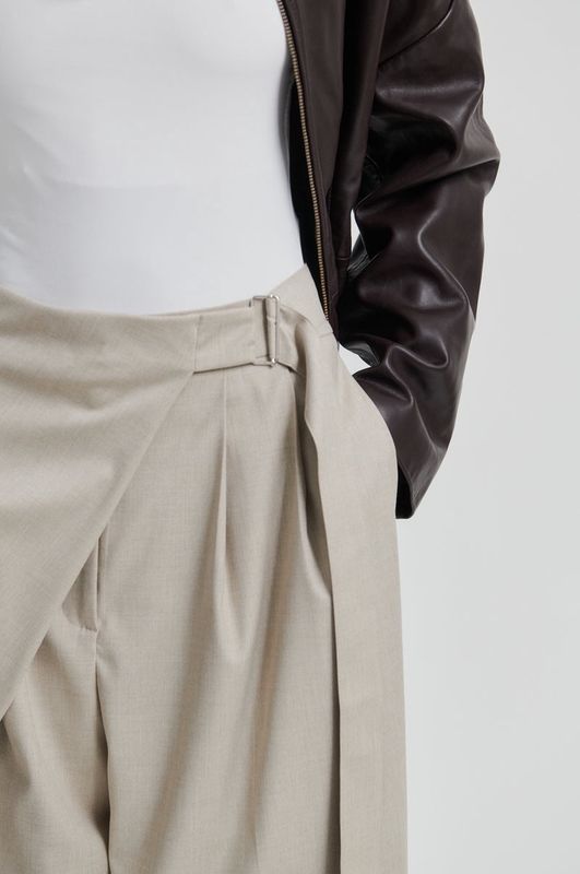 Sharo Wrap Trousers - Roasted Cashew