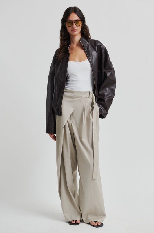 Sharo Wrap Trousers - Roasted Cashew