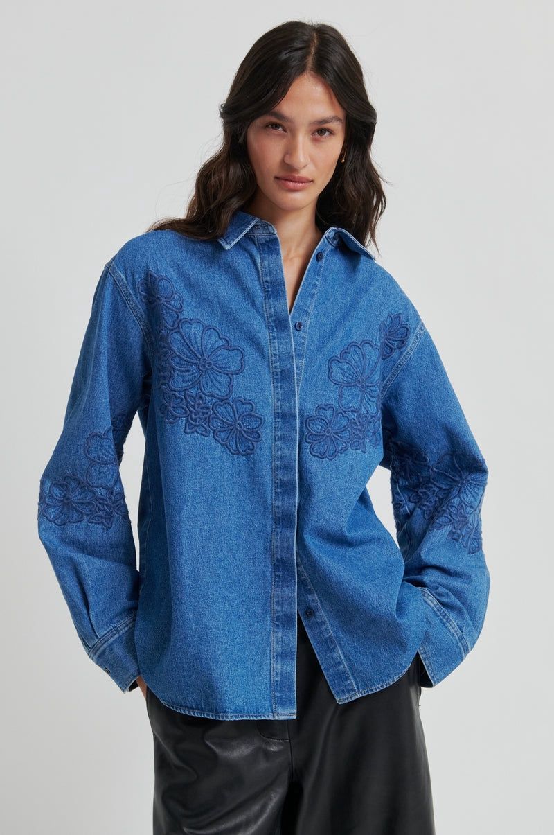Cornelia Denim Shirt - Blue Denim