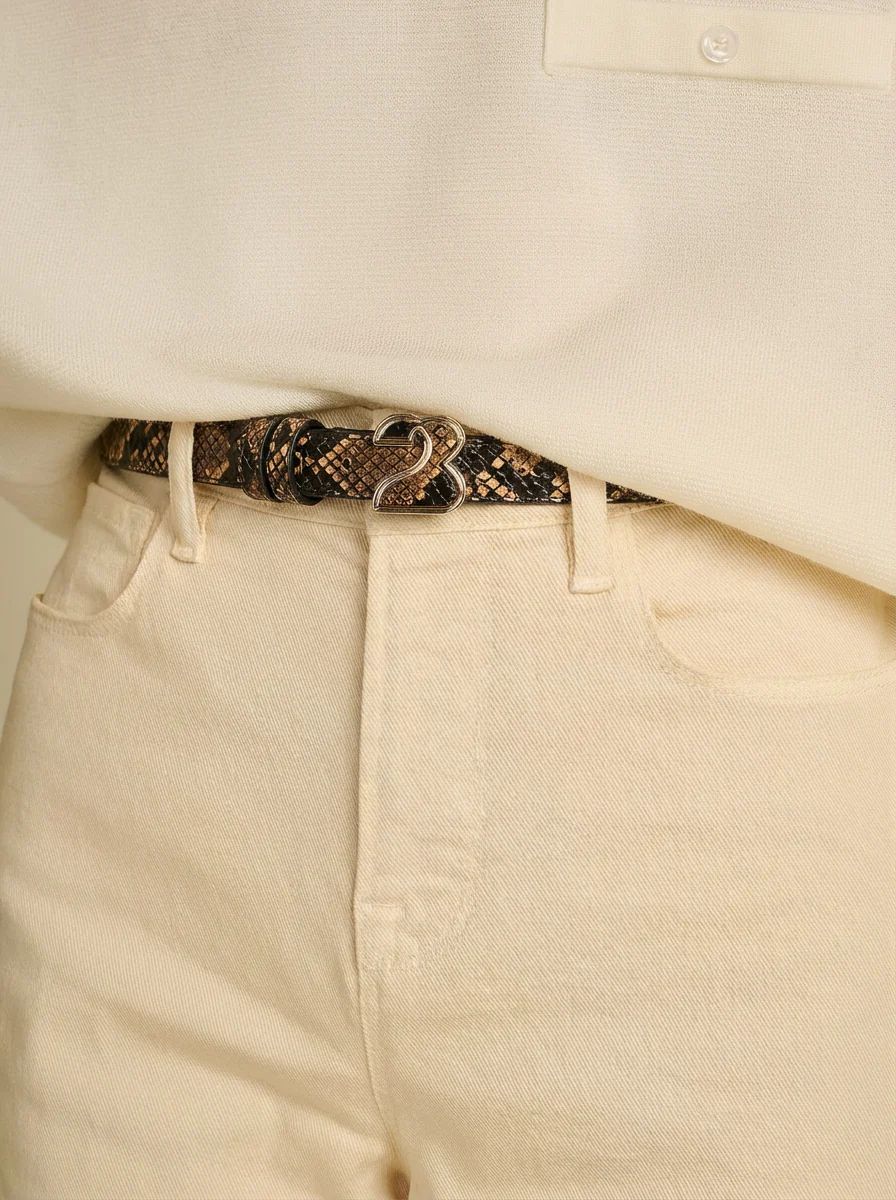 Ava Belt - Bronze Python