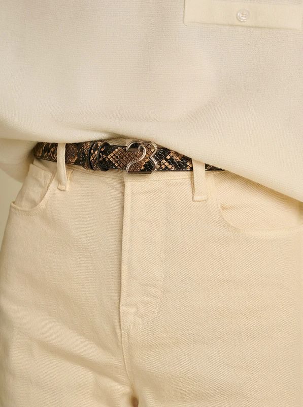 Ava Belt - Bronze Python