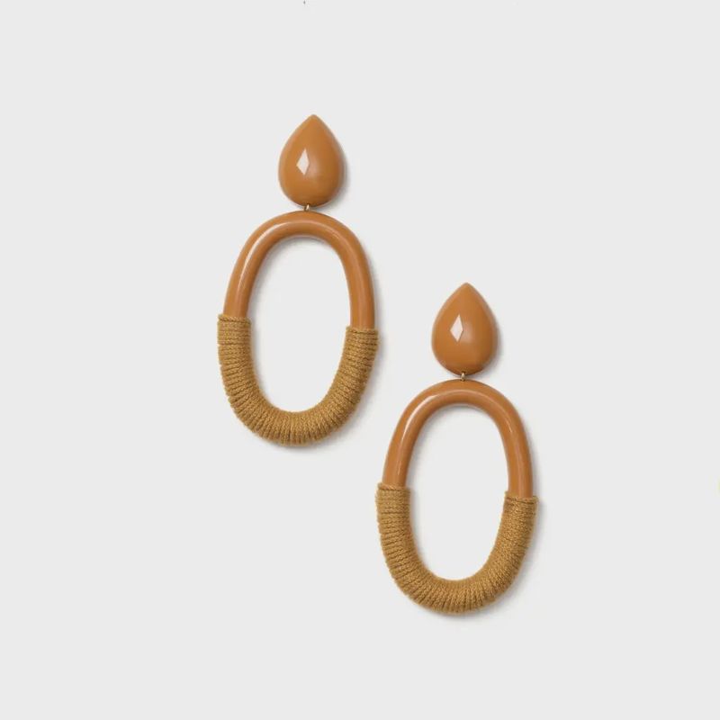 Zola Earrings - Cognac