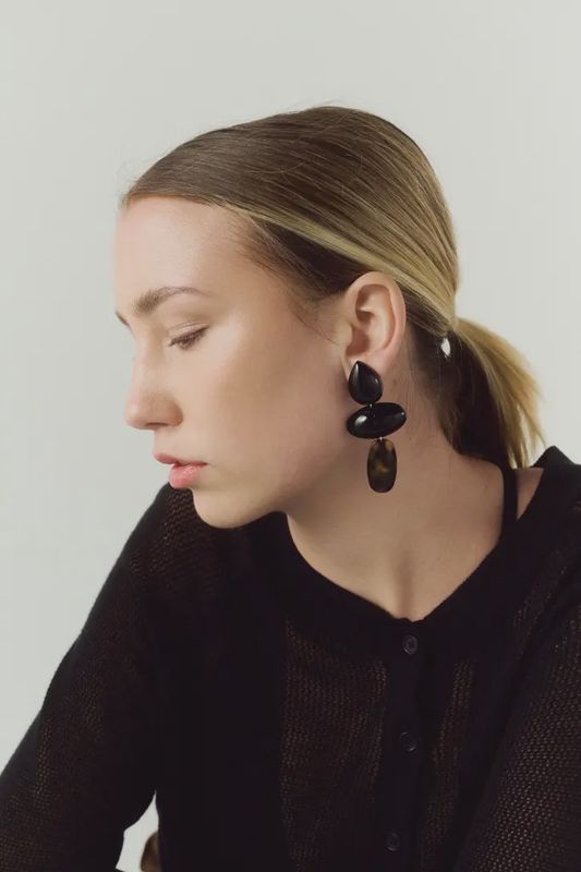 Koa Earrings - Black