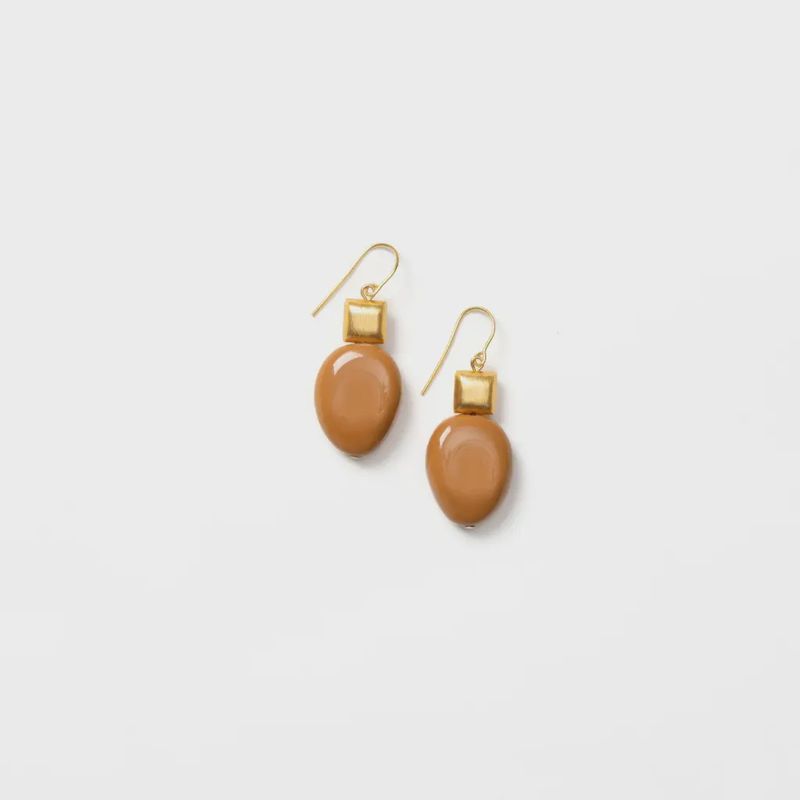 Rhea Earrings - Cognac