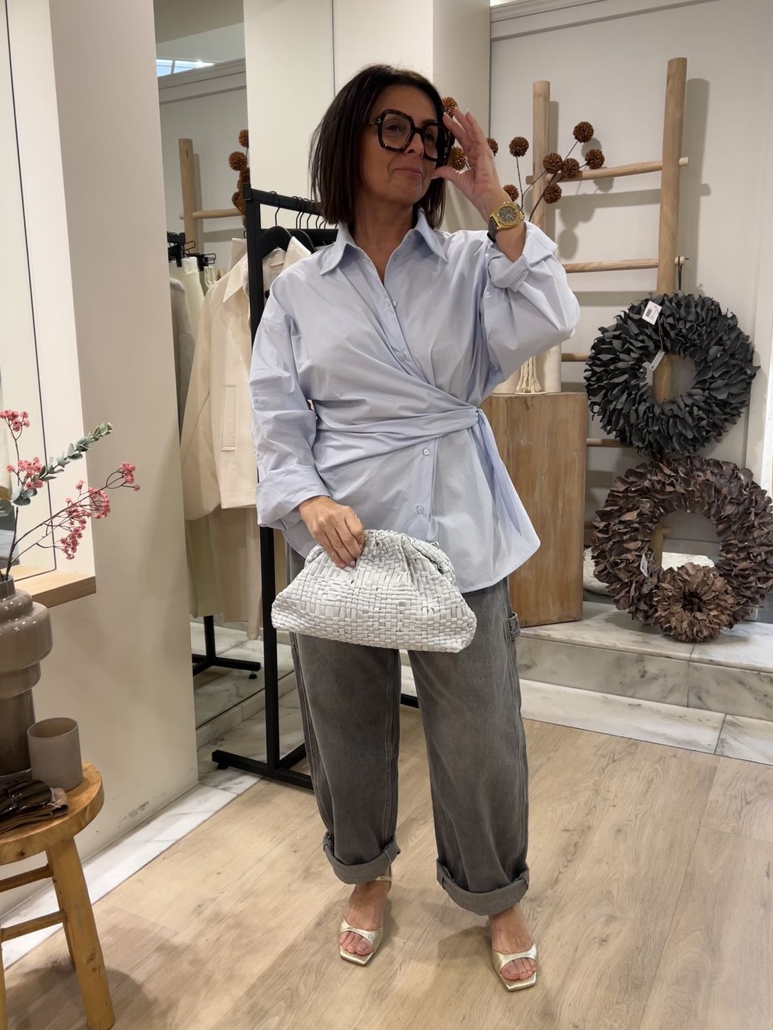 Seliy’CL Hemd, Colour: Soft Blue, Size: XS