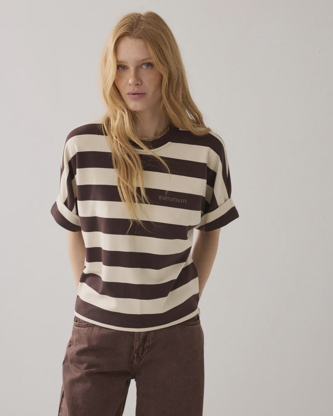 Top Big Stripe - coffee