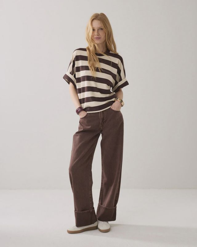 Top Big Stripe - coffee