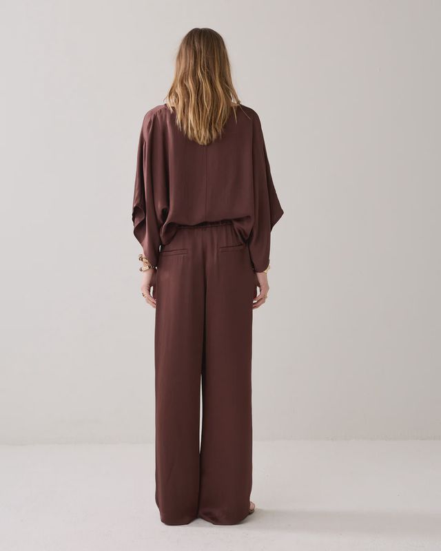 Trousers Heavy Silky Touch - coffee
