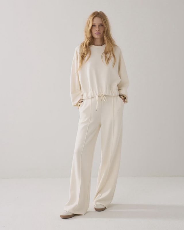 Sweatshirt Soft Scuba - ivory