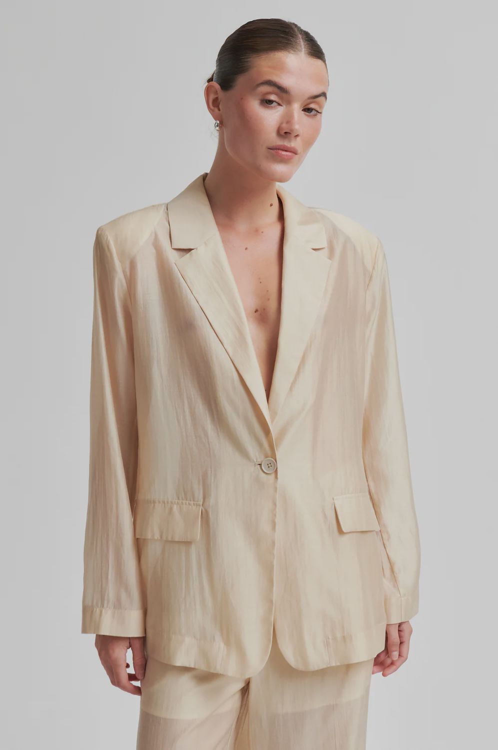 Lusana Blazer - Soft Beige