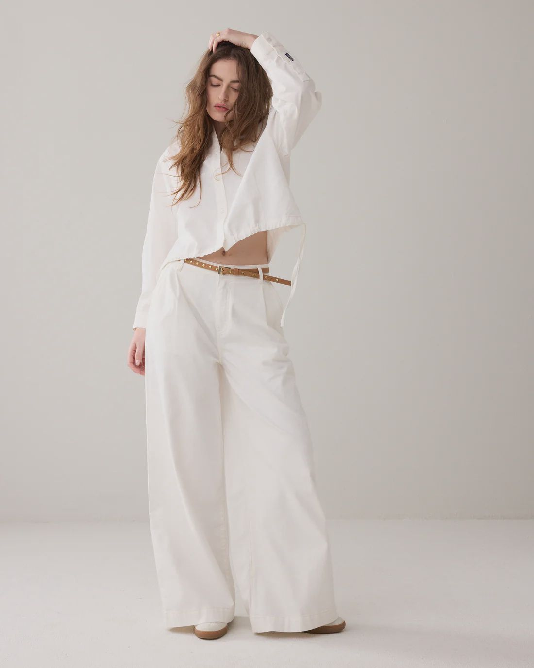 Trousers - white denim