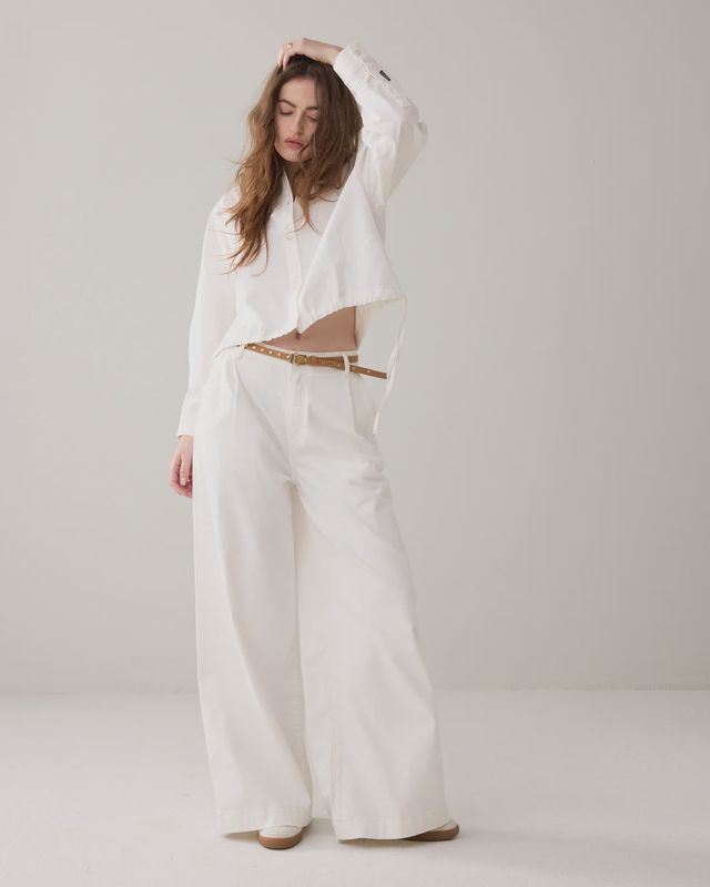 Trousers - white denim