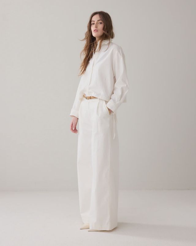 Trousers - white denim