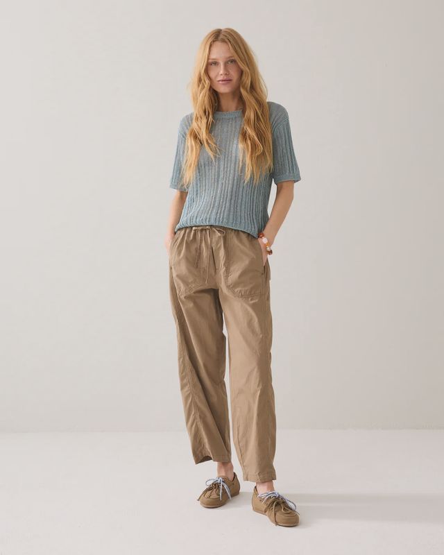 Cocoon Pants Breezy Cotton - Dark Clay