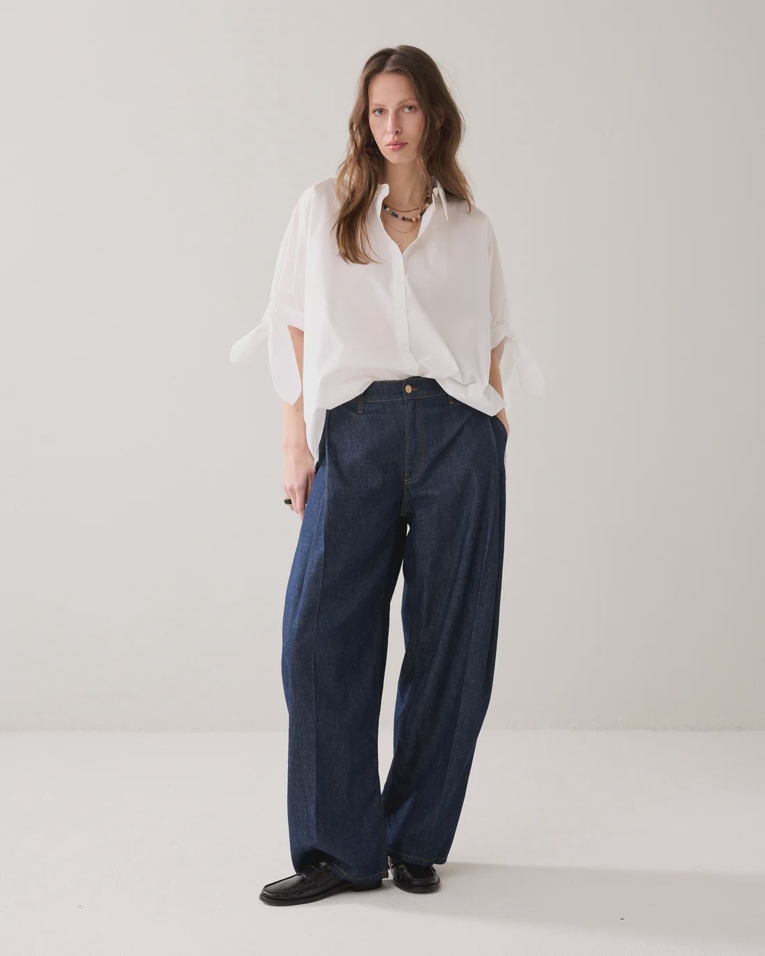 Balloon Shape Jeans - dark indigo