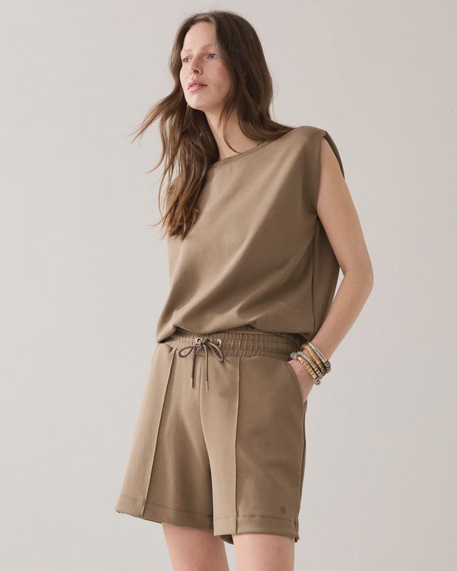 Short Soft Scuba - dark clay